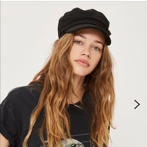 Topshop black baker boy cap